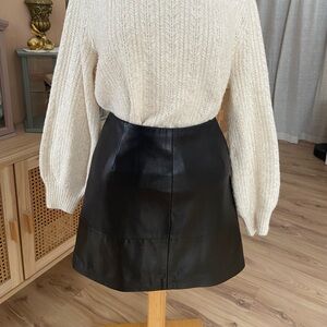 Danier Black Leather Skirt